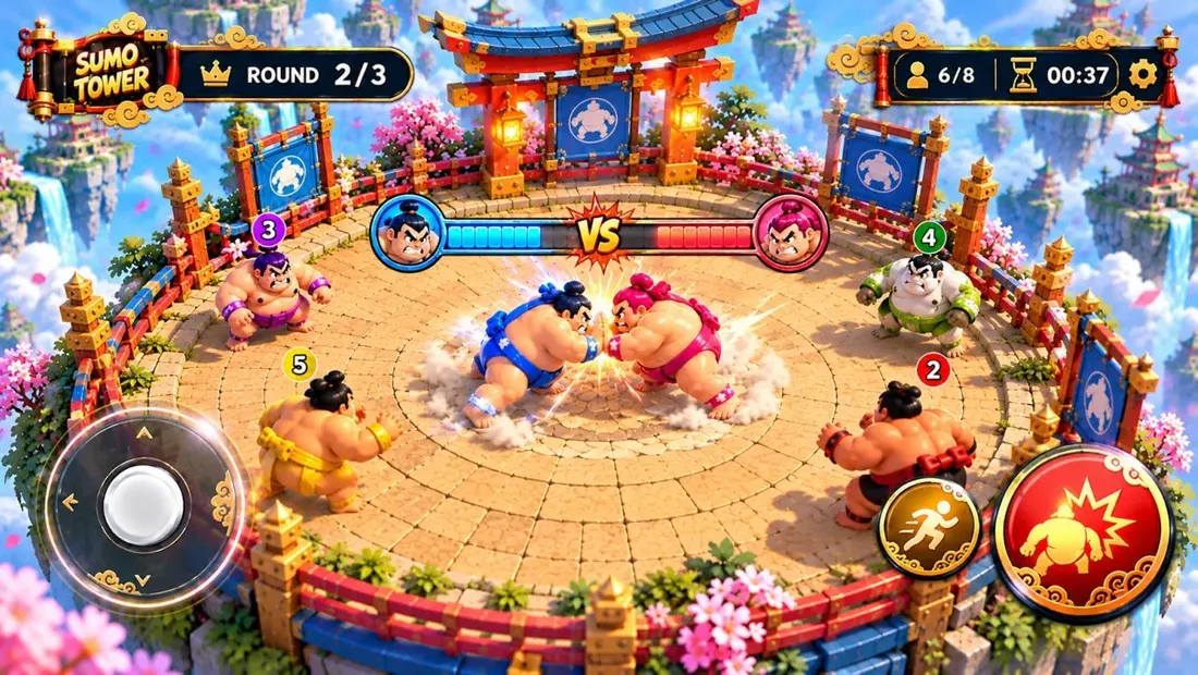 Écran du jeu Sumo Tower